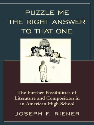 cover image of Puzzle Me the Right Answer to that One